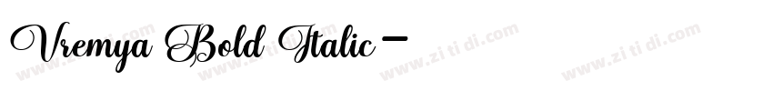 Vremya Bold Italic字体转换